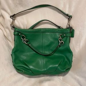Coach green shoulder bag